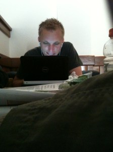 Skyping with Mom in Albania.