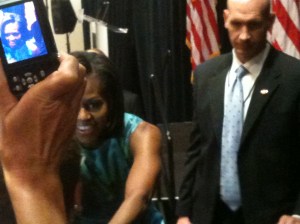 Michelle baring arms